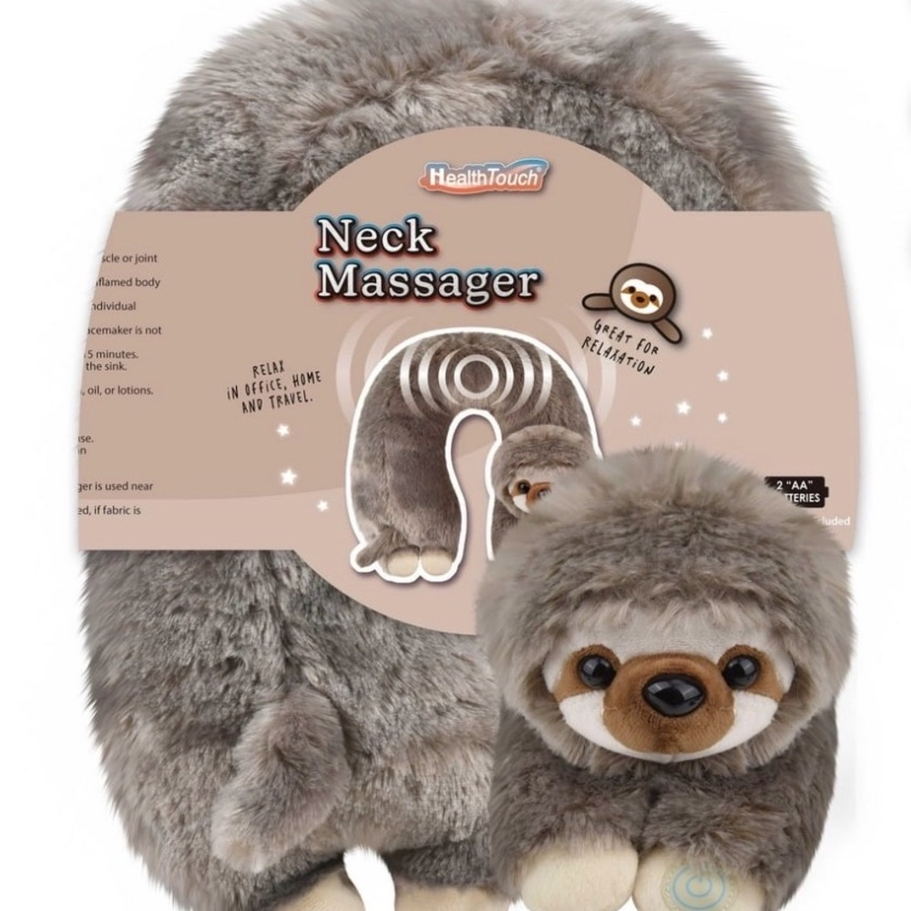 HealthTouch Plush Gray Neck Massager